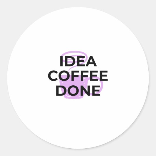 Minimalistische koffie typografie quote sticker (Voorkant)