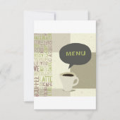 Minimalistische koffiebarmenu kaart (Voorkant)