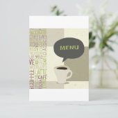 Minimalistische koffiebarmenu kaart (Staand voorkant)