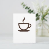☕ Minimalistische koffiebeker – Barista & Café Vib Briefkaart (Staand voorkant)