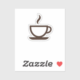 ☕ Minimalistische koffiebeker – Barista & Café Vib Sticker