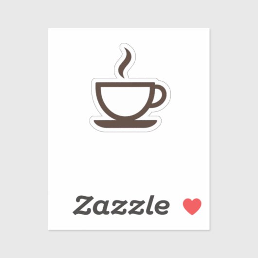 ☕ Minimalistische koffiebeker – Barista & Café Vib Sticker (Vel)