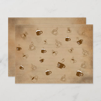 Minimalistische koffiebeker gestreept patroon – Mo Briefkaart