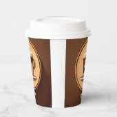 Minimalistische koffiebeker Vector Logo Papieren Bekers (Links)