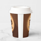 Minimalistische koffiebeker Vector Logo Papieren Bekers (Rechts)