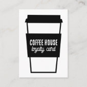 Minimalistische koffiekop klantenkaartje (Voorkant)