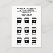 Minimalistische koffiekop klantenkaartje (Achterkant)
