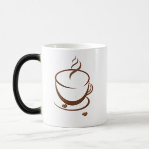 Minimalistische koffiekop lijnkunst mok met geroos