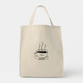 Minimalistische koffieliefhebber tote bag (Achterkant)