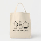 Minimalistische koffieliefhebber tote bag (Voorkant)