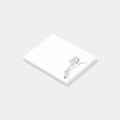 minimalistische kolibrie post-it® notes (Schuin)