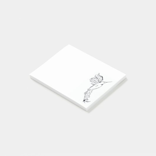 minimalistische kolibrie post-it® notes (Schuin)