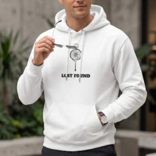Minimalistische kompas verloren gevonden esthetisc hoodie