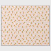 Minimalistische konijn en wortel cadeaupapier (Vlak)