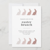 Minimalistische konijn Pasen brunch uitnodiging (Voorkant)
