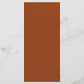 Minimalistische Koper Moderne Trouwdag Menu (Achterkant)