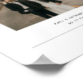 Minimalistische koppel Polaroid foto met namen Poster (Hoek)