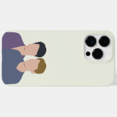 Minimalistische koppelkunst moderne esthetiek Case-Mate iPhone case (Achterkant (horizontaal))