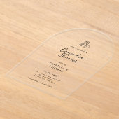 Minimalistische koppels Douche Acryl Uitnodiging (Laagn)