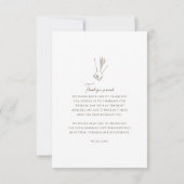 Minimalistische koppels Hand in Hand Bloemen Foto Bedankkaart (Achterkant)