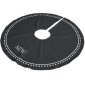 Minimalistische koppels Monogram Black Holiday Kerstboom Rok (Gekanteld)