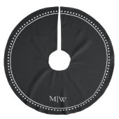 Minimalistische koppels Monogram Black Holiday Kerstboom Rok (Voorkant)
