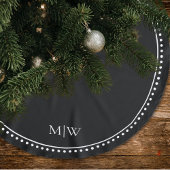 Minimalistische koppels Monogram Black Holiday Kerstboom Rok