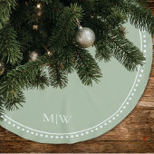 Minimalistische koppels Monogram Sage Green Holida Kerstboom Rok