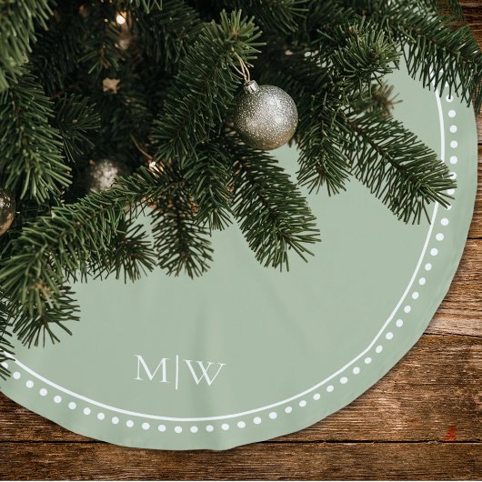 Minimalistische koppels Monogram Sage Green Holida Kerstboom Rok