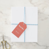 Minimalistische Koraalroze Script Trouw Dank Je Cadeaulabel (Met Touw)