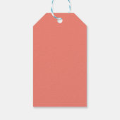 Minimalistische Koraalroze Script Trouw Dank Je Cadeaulabel (Achterkant)