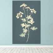 Minimalistische koriander bladeren canvas afdruk (Insitu (Houten vloer))