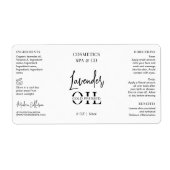 Minimalistische kosmetische fles wrap rond product etiket (Voorkant)