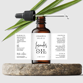 Minimalistische kosmetische fles wrap rond product etiket