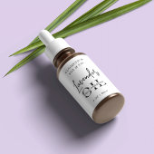 Minimalistische kosmetische fles wrap rond product etiket