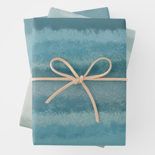 Minimalistische kraakbedekking Blauwgroen Aqua Blu Inpakpapier Vel (In situ)