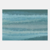 Minimalistische kraakbedekking Blauwgroen Aqua Blu Inpakpapier Vel (Voorkant)