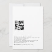 Minimalistische Kraanvogel Vogel QR-code Trouwdag Kaart (Achterkant)