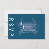 Minimalistische krab Typografie Wedding RSVP Kaart (Voorkant)