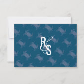 Minimalistische krab Typografie Wedding RSVP Kaart (Achterkant)