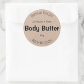 Minimalistische Kraft Body Butter Eenvoudige label (Tas)