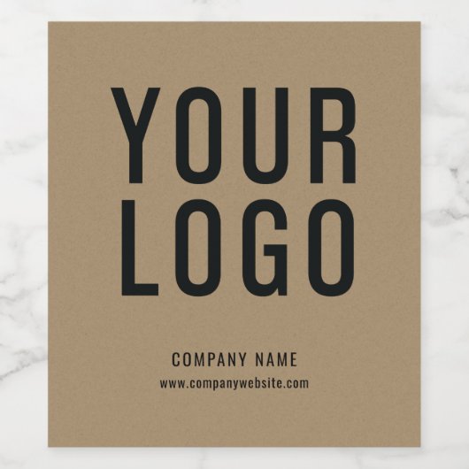 Minimalistische Kraft Business Logo Wijnflesetiket Wijn Etiket (Enkel label)