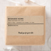 Minimalistische kraft dank u zakelijke mailing lab etiket (Insitu)