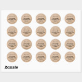 Minimalistische Kraft Elegante Script Bakkerij Pro Ronde Sticker (Vel)
