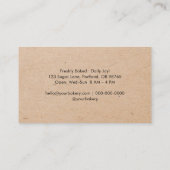 Minimalistische Kraft Elegante Script Bakkerij Visitekaartje (Achterkant)