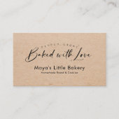 Minimalistische Kraft Elegante Script Bakkerij Visitekaartje (Voorkant)