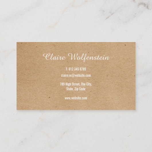 Minimalistische Kraft Modern Professional Loyalty  (Achterkant)