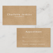 Minimalistische Kraft moderne afspraakkaart Visitekaartje (Voorkant / Achterkant)