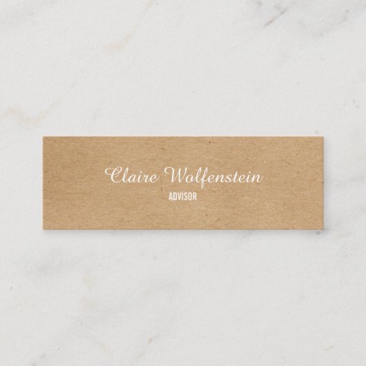 Minimalistische Kraft moderne professional Mini Visitekaartje (Voorkant)