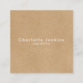 Minimalistische Kraft moderne professional Vierkante Visitekaartje (Voorkant)